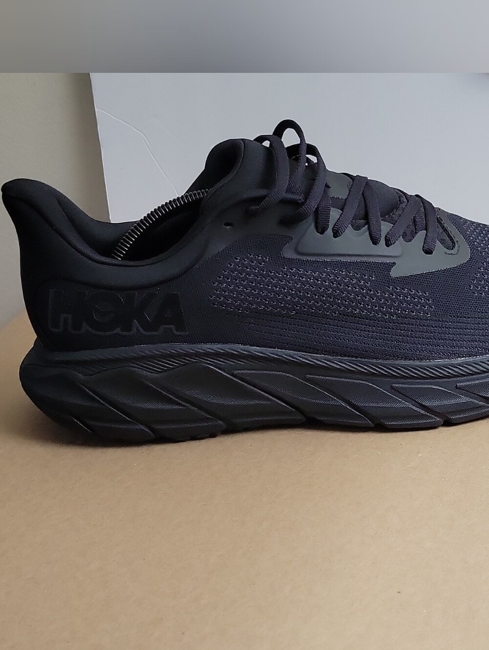 Hoka One One Arahi 7 Men's Low Top Mesh Lace Up Running Shoes Black